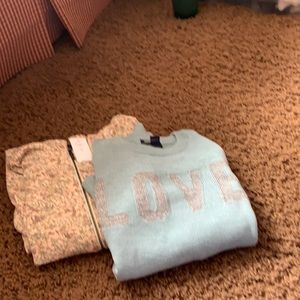 Sweatshirt zip up + sweater